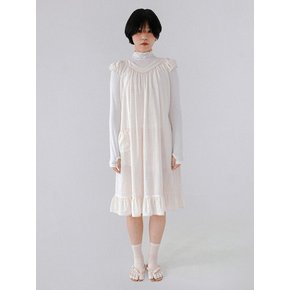 Check Pocket Dress_Cream