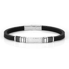 팔찌 CITY (시티) bracelet in steel, rubber with PVD finish (Steel) 028807