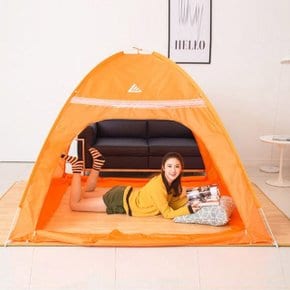 고품질 런웨이브 원터치 양문형 겨울 보온 난방텐트 1-2인용 여행용텐트 (WD1282C)