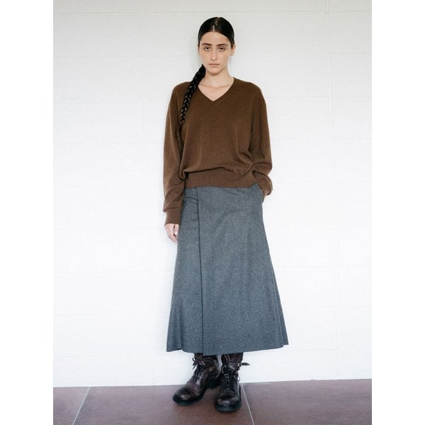 Wool Wrap Long Skirt (2Colors)