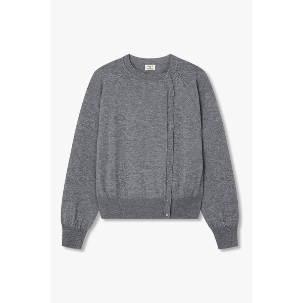 애시메트릭 버튼 울 가디건 7116150202172