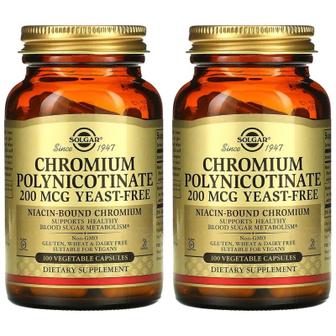 솔가 해외배송 Solgar 솔가 크롬 폴리니코티네이트 200mcg 100베지캡슐 2개