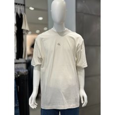 [여주점] CK진 남여공용 레귤러핏 모노그램 로고 반팔 티셔츠 (ZM02708-YBI)
