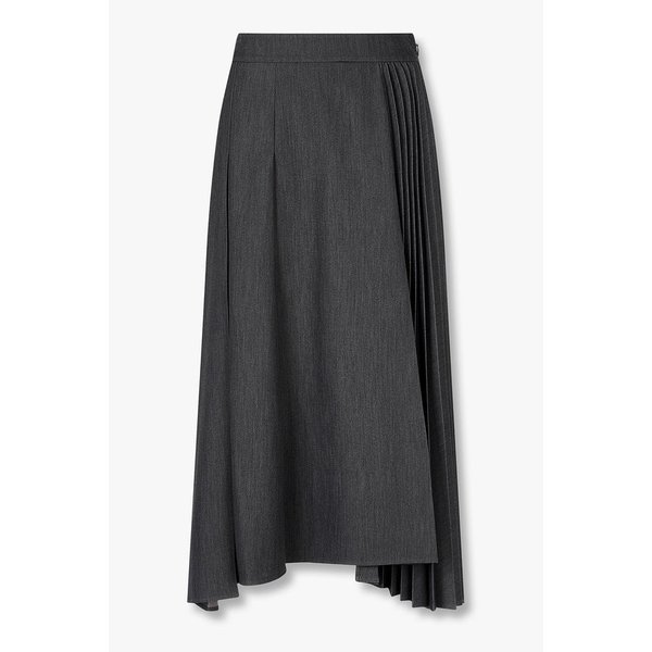 애시메트릭 롱 플리츠 스커트 7155435800169