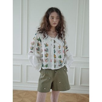 호쿠스포쿠스 Chablis set-up shorts / Khaki