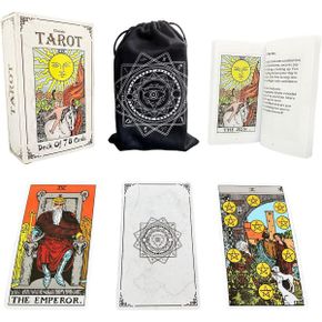 미국 신년 타로카드 KUCHERI 78Pcs Classic Tarot Cards Deck with Colorful Guidebook Original