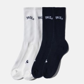 양말 UQC SO123ISO19-DNWT DESCENTE X YALE 2PACK ARCH SPIRIT LOGO SOCKS DNWT