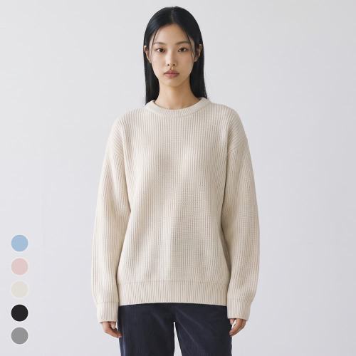 소프트 하찌 오버핏 라운드니트 (5컬러/ S.M.L.XL.2XL.3XL)