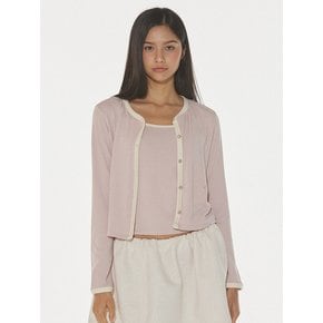 ANNA CARDIGAN SLEEVELESS SET - PINK