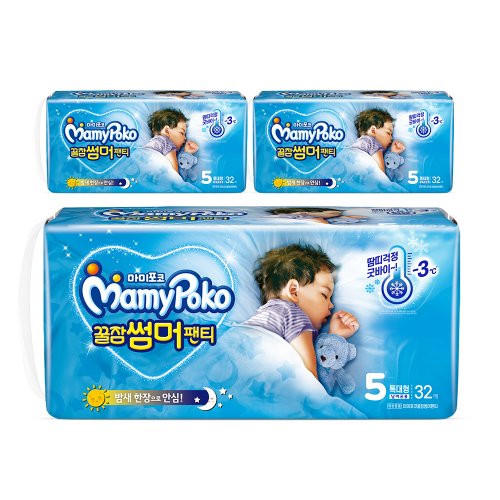 마미포코 꿀잠썸머팬티 특대형 32P*3