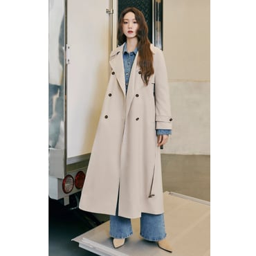 LINE [라인어디션] (N673) 더블버튼 벨티드 트렌치코트(이성경 착용)(NVTCPB9900)