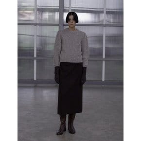 PUFF SWEATER (MELANGE BROWN)