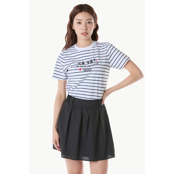 [여주점] 여성 스트라이프 라운드넥 반팔 티셔츠 GQ222LRS44  WHTE