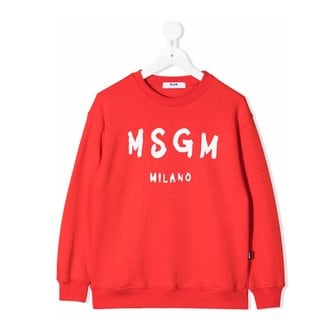 MSGM 21FW 키즈 여성 로고 프린트 맨투맨 MS027672 040