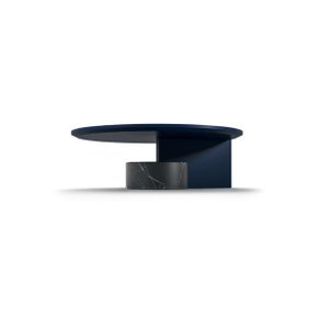 [Cassina 공식수입원] Sengu Low Table,  Ø65 × H40 (Grey Marble/Blu Notte)