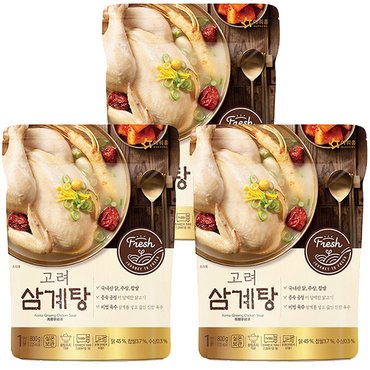  아워홈 고려삼계탕 800g x 3개 레토르식품 간편식품