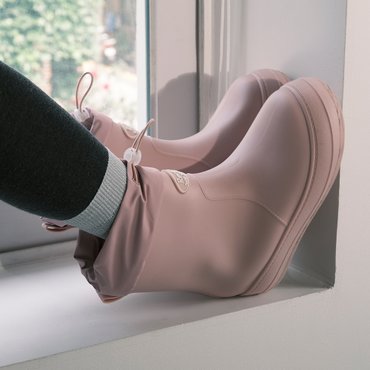리끌로우 레인부츠 RE-RAIN SHIRRING BOOTS PINK
