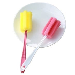 스펀지 세척솔 텀블러 수세미 물병솔 병솔 브러쉬 물병 젖병솔 병닦기솔