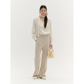SEMI WIDE BOOTSCUT PANTS (sand beige)