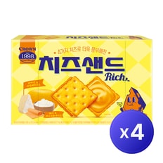 크라운 치즈샌드 240g (16봉입)x4개