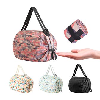 할인바이할인 [1+1] 한손에 쏙! 3초백 롤업 접이식가방 초경량 장바구니 에코백 4종