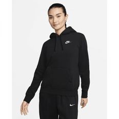 매장정품 나이키 NIKE 스포츠웨어 클럽 플리스 여성 풀오버 후디 - 블랙화이트 DQ5794-010 164