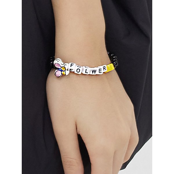 [리퍼브] 나비 스마일 플라워 이니셜 비즈 팔찌
