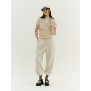 CASUAL STRING JOGGER PANTS (ecru)