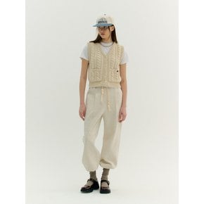 CASUAL STRING JOGGER PANTS (ecru)