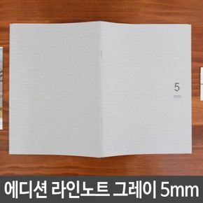 에디션 라인 노트 유선 줄 사무 문구 깔끔 그레이 5mm X ( 2매입 )