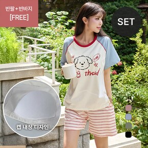 캡내장 반팔+반바지 홈웨어 NK62 NW 8_P432229620