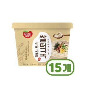 진한사골 쌀떡국 용기컵 151g x 15개
