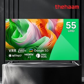 신제품 4K UHD TV 더함 55인치(139cm) 치크 UA551UHD 구글 안드로이드  스마트 TV