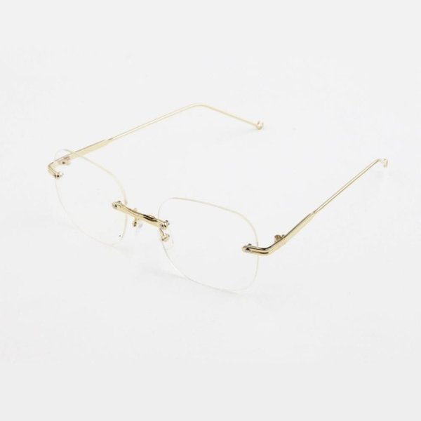 [옷자락] 남녀공용 실버 무광 스퀘어 너드 학생 패션 안경테