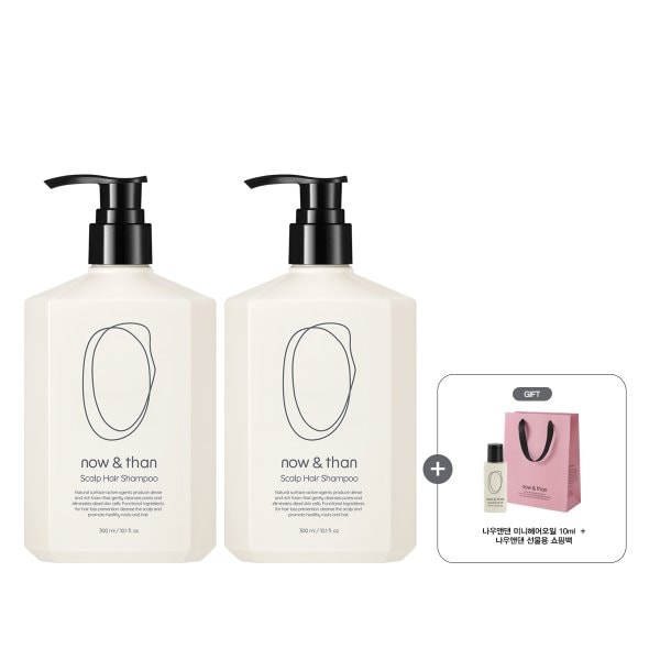 스칼프 헤어 샴푸 300ml 듀오 세트(300ml*2+헤어오일10ml)