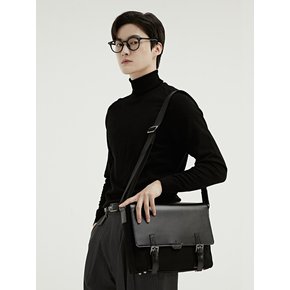 [리퍼브]Polygon double belt crossbag [black]