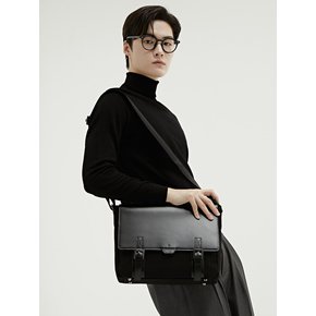 [리퍼브]Polygon double belt crossbag [black]