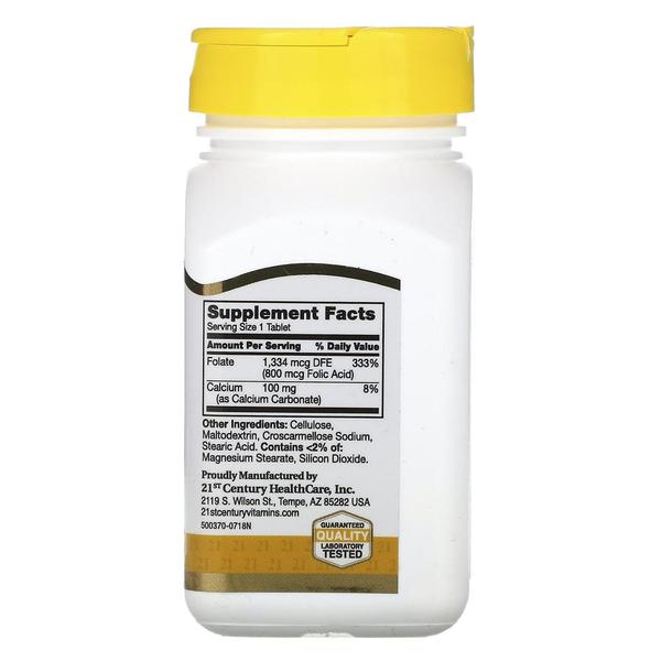[해외직구] 21세기센츄리 엽산 폴릭엑시드 800mcg 180정 21st Century Folic Acid 800 mcg 180 Easy to Swallow Tablets