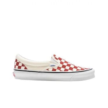 반스 반스 볼트 OG 클래식 슬립온 LX 체커보드 레이싱 레드 Vault Classic Slip-On Checkerboard