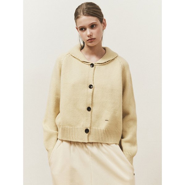 SHAWL-COLLAR KNIT CARDIGAN_BUTTER