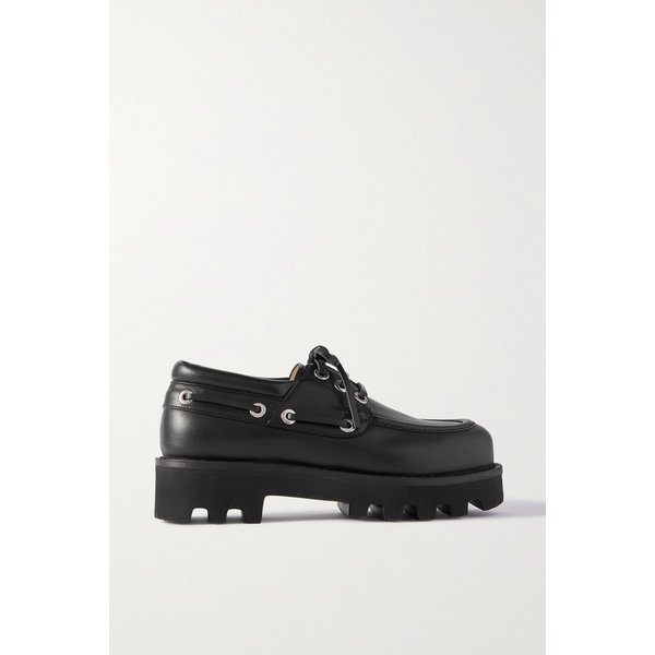 프로엔자슐러 목 가죽 플랫폼 브로그 블랙 45666037504897959