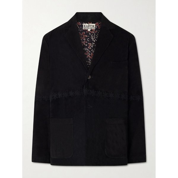 카틱 리서치 자수 스웨이드 블레이저 46376663162975506