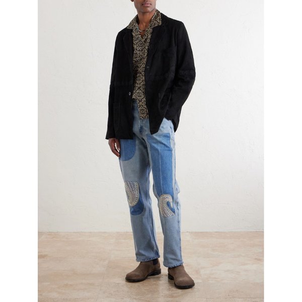 카틱 리서치 자수 스웨이드 블레이저 46376663162975506