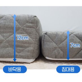 잠스쿨 3단 접이식 매트리스 허리에 좋은 단단한 침대 바닥 정착 토퍼 수면매트 7cm 12cm