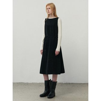 루메토 [해님 PICK] TWO-WAY SUEDE LONG ONE-PIECE_BLACK