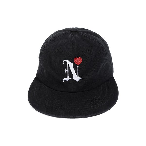 N HEART LOGO PLAP CAP (BLACK)