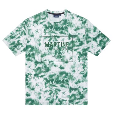 MARTINE GOLF [정상가 138000원]남성 다잉프린트 라운드셔츠 그린 (QM0DKS22322)
