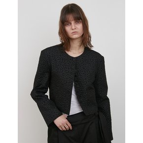 REVERSIBLE JACQUARD JACKET [BLACK]