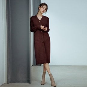 [최초가 99,000원][르포엠]탈린 스카프 니트 롱 원피스