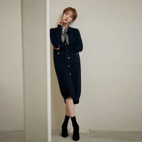 [최초가 99,000원][르포엠]탈린 스카프 니트 롱 원피스
